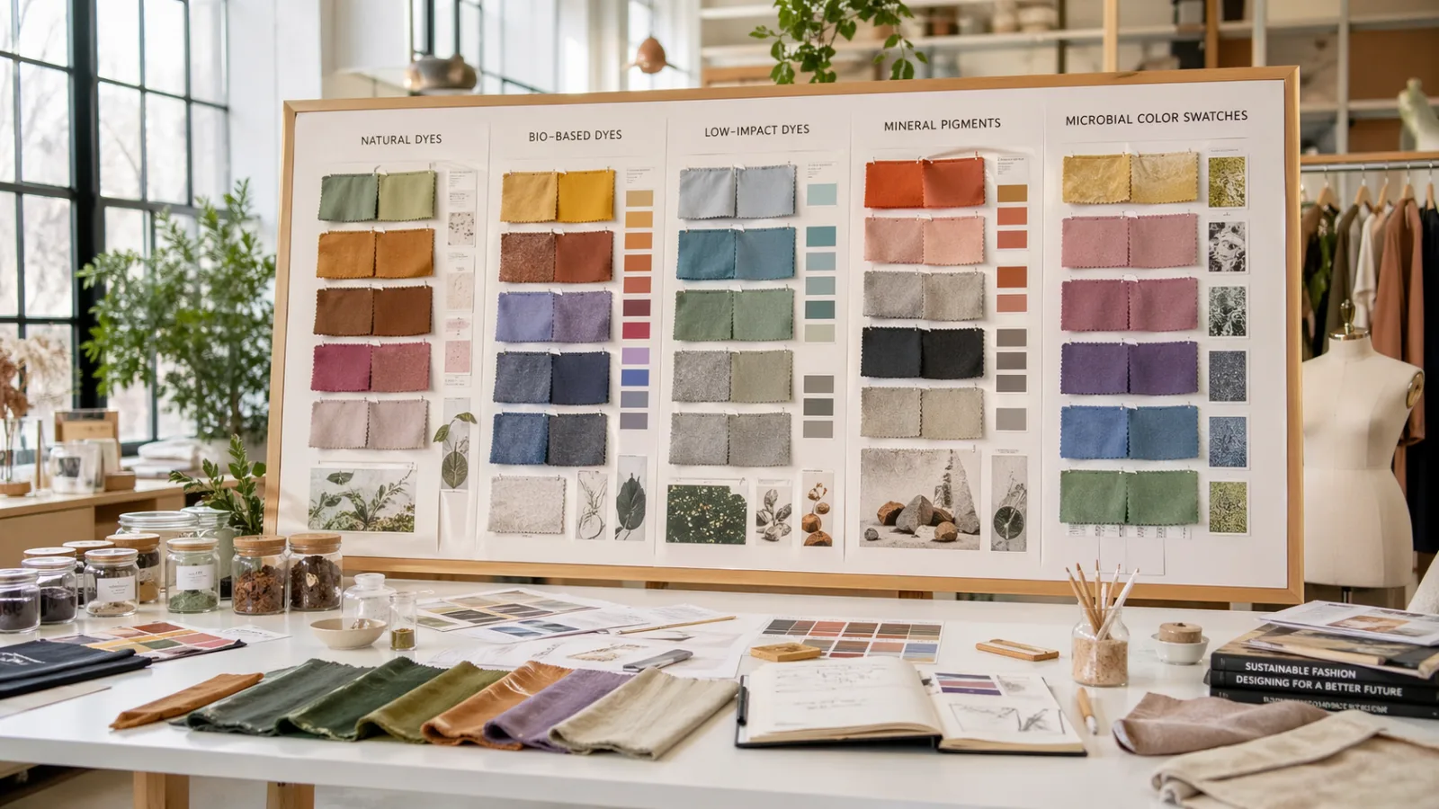 Artisanal natural dyeing process using plant extracts on cotton fabric