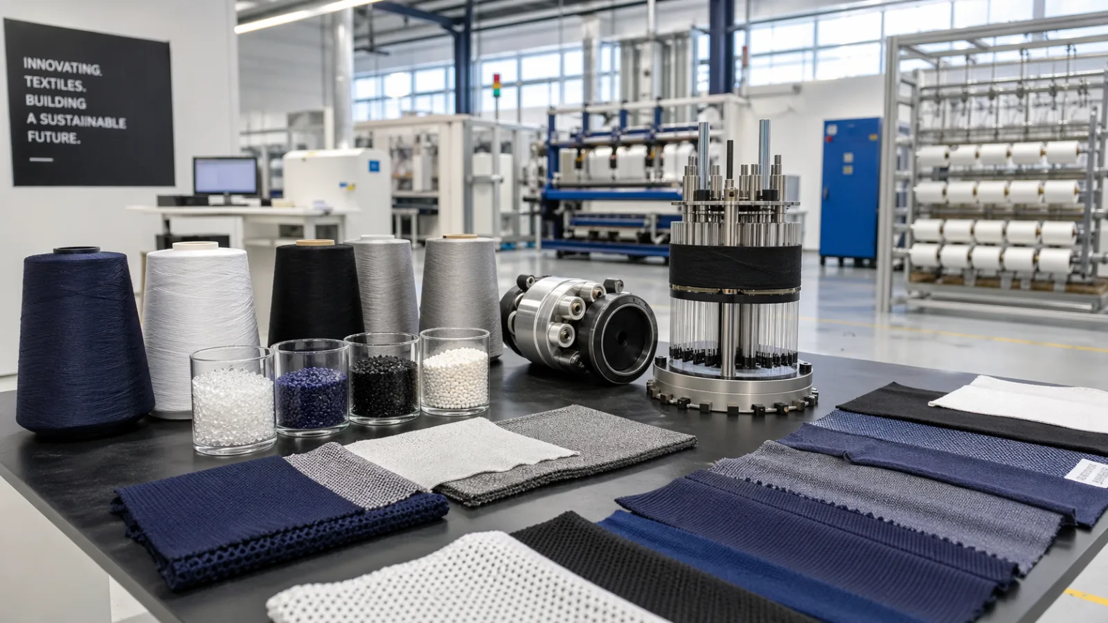 Industrial manufacturing process of synthetic nylon fibers
