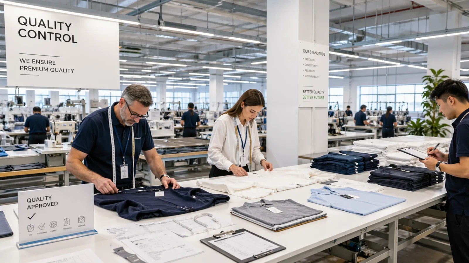 In-line garment inspection process