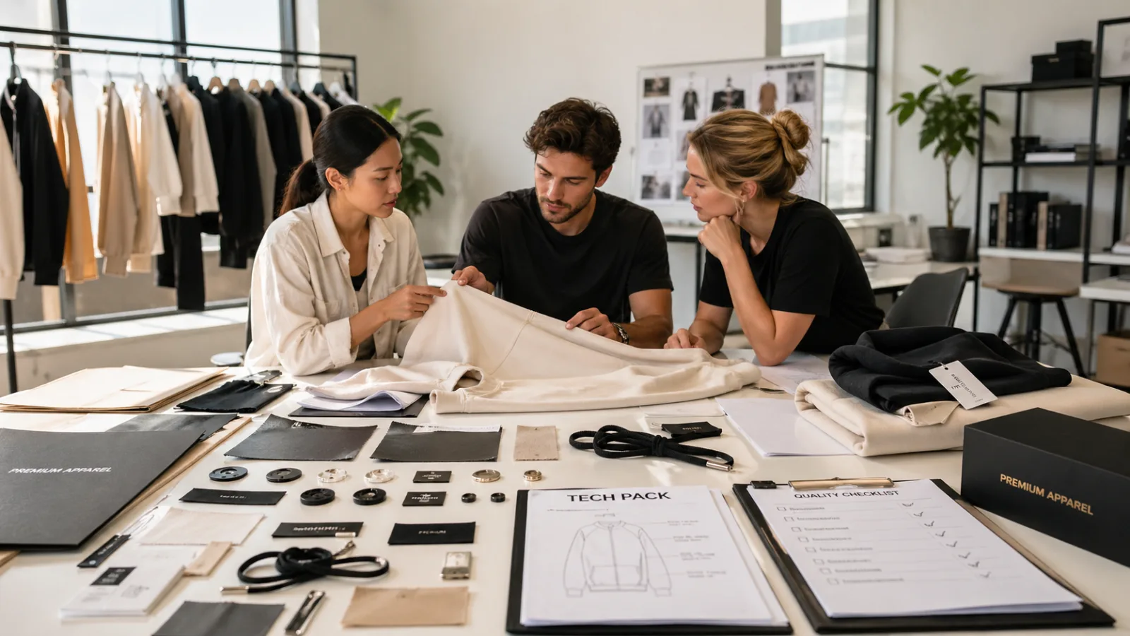 Quality control inspection in a garment manufacturing facility