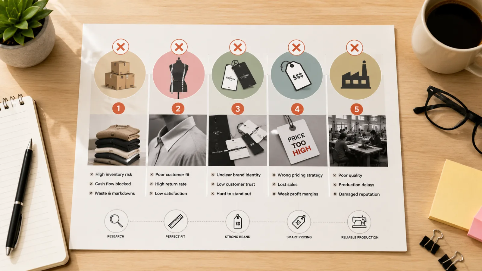 Checklist for avoiding common fashion startup mistakes