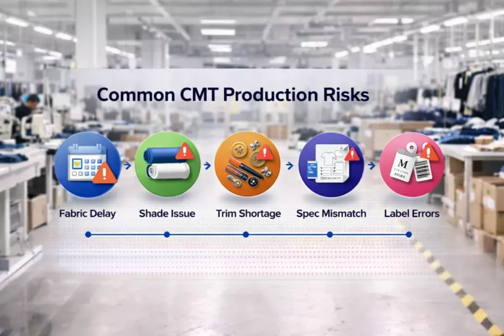 Checklist graphic for common CMT production risks